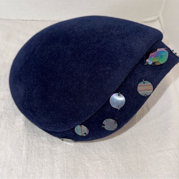 Vintage Accessories - Vintage Peach bloom Velour Hat